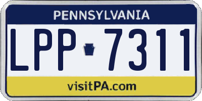 PA license plate LPP7311