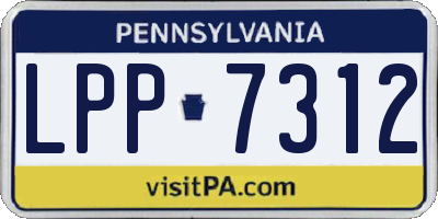 PA license plate LPP7312