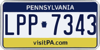 PA license plate LPP7343