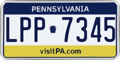 PA license plate LPP7345