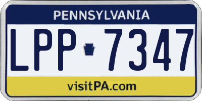 PA license plate LPP7347