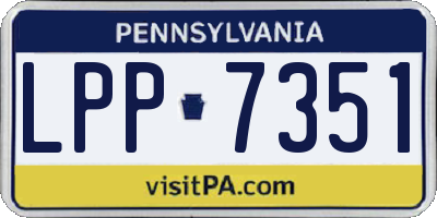 PA license plate LPP7351