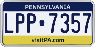 PA license plate LPP7357