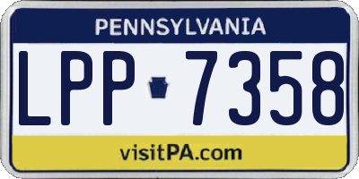 PA license plate LPP7358