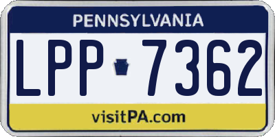 PA license plate LPP7362