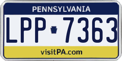 PA license plate LPP7363