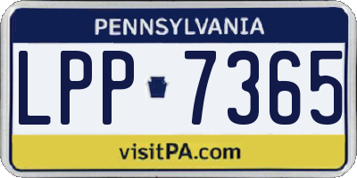 PA license plate LPP7365