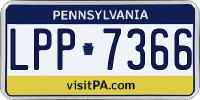 PA license plate LPP7366