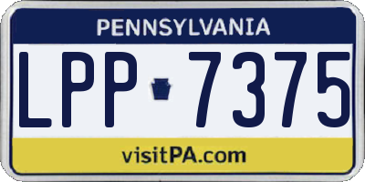 PA license plate LPP7375