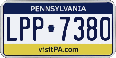 PA license plate LPP7380
