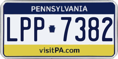 PA license plate LPP7382