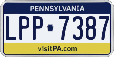 PA license plate LPP7387