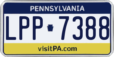 PA license plate LPP7388