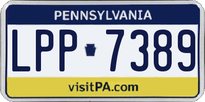 PA license plate LPP7389
