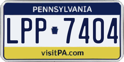 PA license plate LPP7404