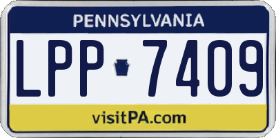 PA license plate LPP7409