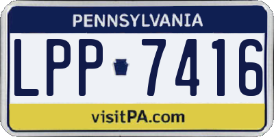 PA license plate LPP7416