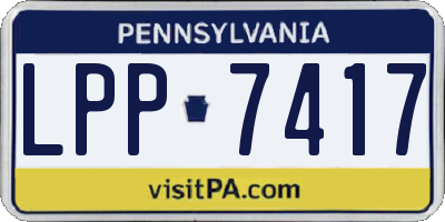 PA license plate LPP7417