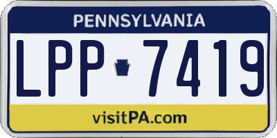 PA license plate LPP7419