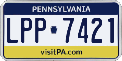 PA license plate LPP7421