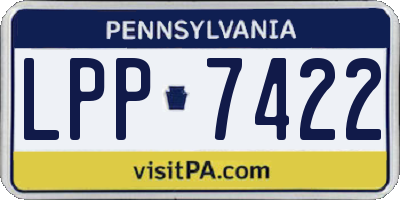 PA license plate LPP7422