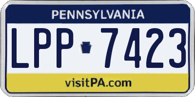 PA license plate LPP7423