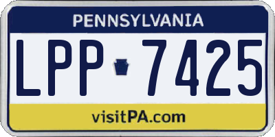 PA license plate LPP7425