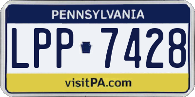 PA license plate LPP7428