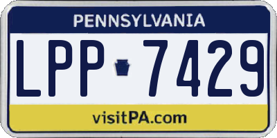 PA license plate LPP7429