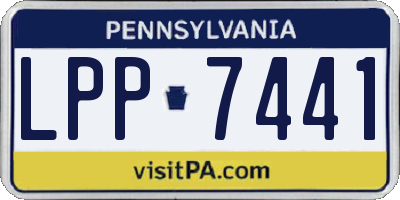 PA license plate LPP7441