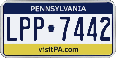 PA license plate LPP7442