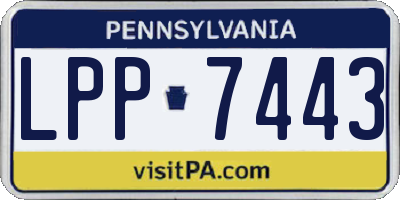 PA license plate LPP7443