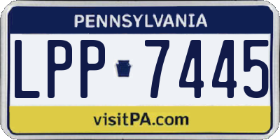 PA license plate LPP7445