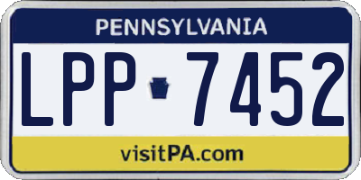 PA license plate LPP7452
