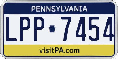 PA license plate LPP7454