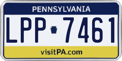 PA license plate LPP7461
