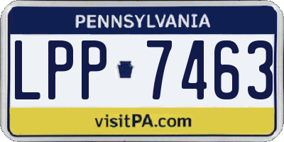 PA license plate LPP7463