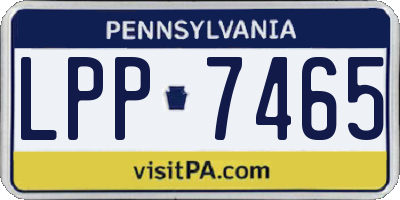 PA license plate LPP7465