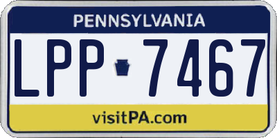 PA license plate LPP7467