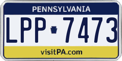PA license plate LPP7473