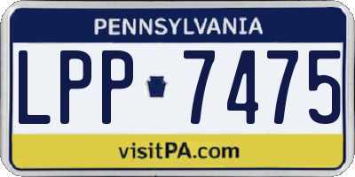 PA license plate LPP7475
