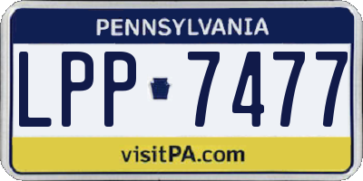 PA license plate LPP7477