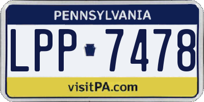 PA license plate LPP7478
