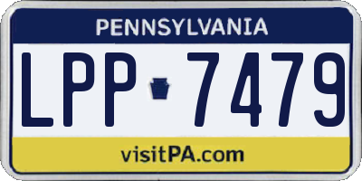 PA license plate LPP7479