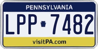 PA license plate LPP7482