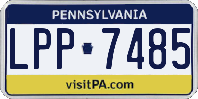 PA license plate LPP7485