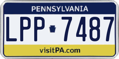 PA license plate LPP7487