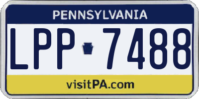 PA license plate LPP7488