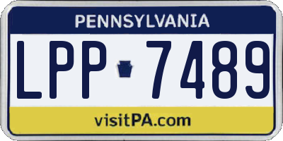 PA license plate LPP7489