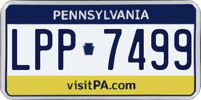 PA license plate LPP7499